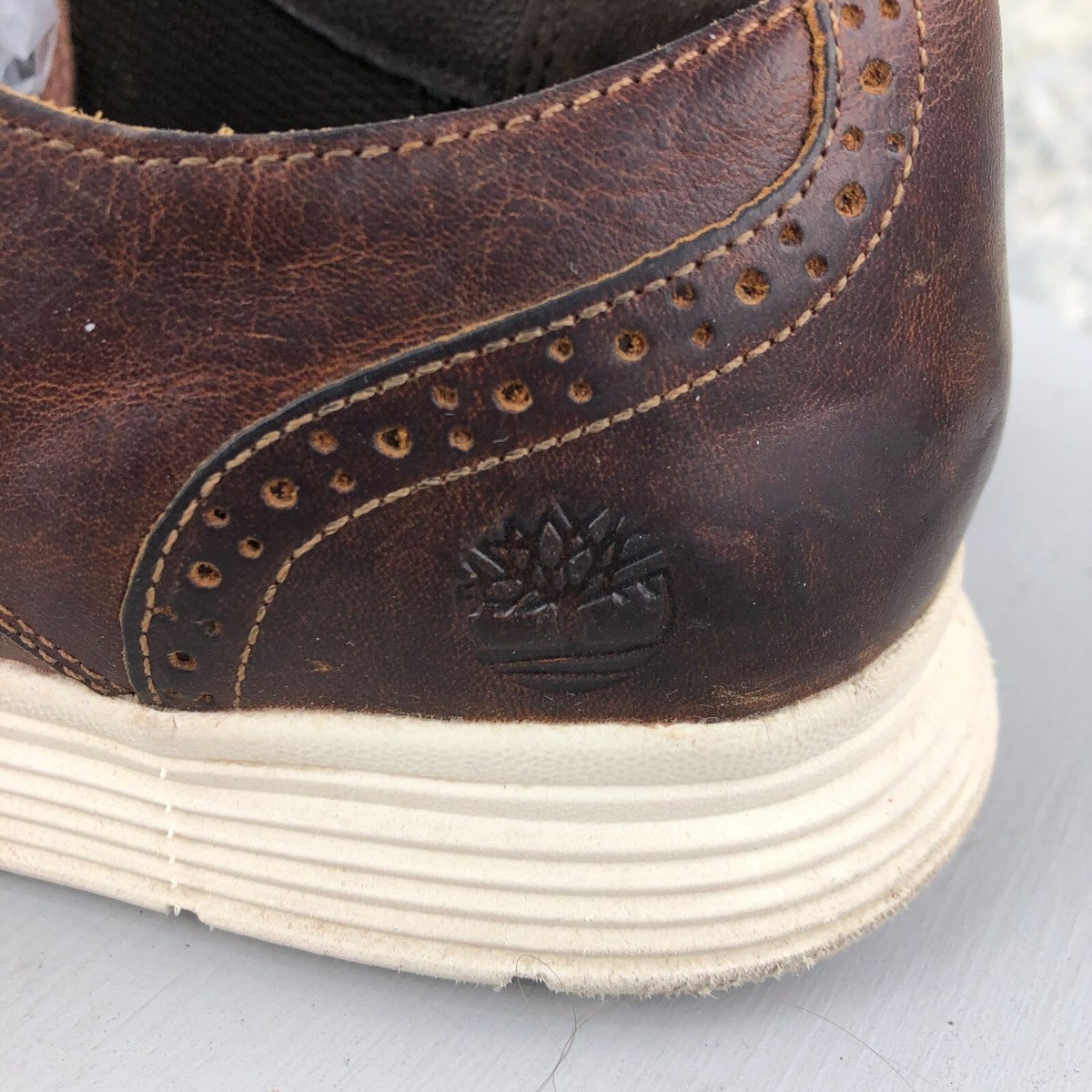 Timberland Men\'s Size 10.5 Franklin Park Brogue Brown Leather Oxfords A22PC Timberland Franklin Park Oxford Shoe Men 13 Brown Leather  main image 3