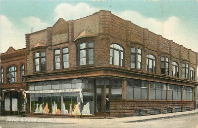 c1910 Davis & Fehr Dry Goods Store, Ironwood, Michigan Postcard