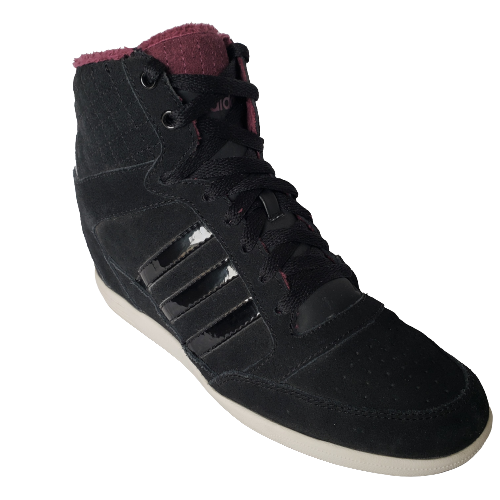 Adidas neo mujer cuña oculta de gamuza negra Moda tenis F98650 Tamaño: 8.5  EE. UU. | eBay