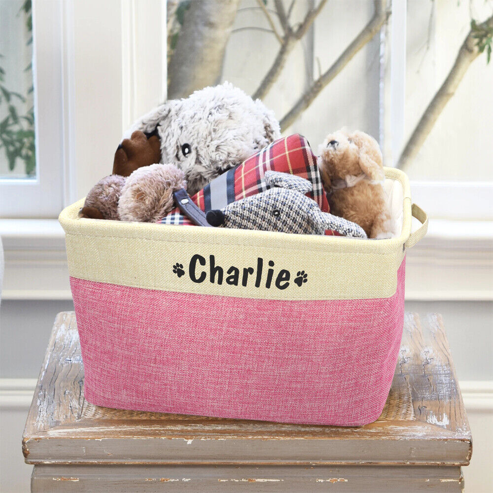 Home Storage Bin Organizer Box Personalized Dog Toy Basket with Handle