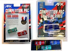2 Limited Ed Racemasters Mega G+ HO w/ 3 slot cars 1965-66 Mustang Comp Pacs
