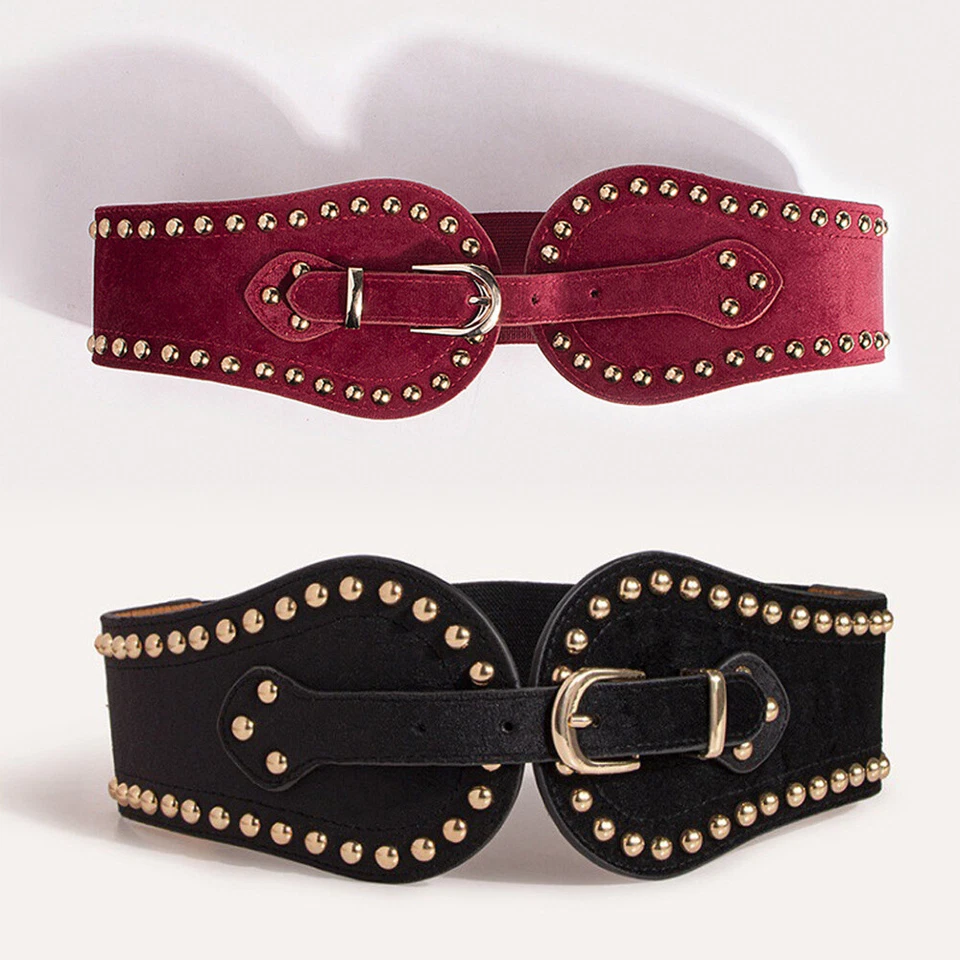 Damengürtel Metallschnallengürtel Elastisch Dehnbar Für Kleid Party *? - Bild 2 von 4