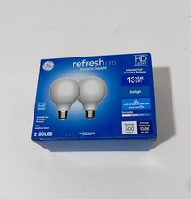 GE Refresh 60-Watt EQ G25 Daylight Dimmable Globe Light Bulb 1 Box 2 Bulbs