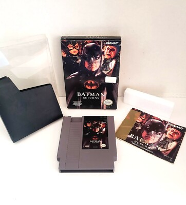 Batman Returns NES (Nintendo, 1993) Complete in Box Rare! Protector & Dust Cover