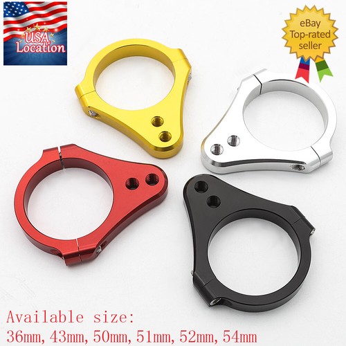 Motorcycle Steering Damper Fork Frame Mounting Clamp Bracket Aluminum Universal