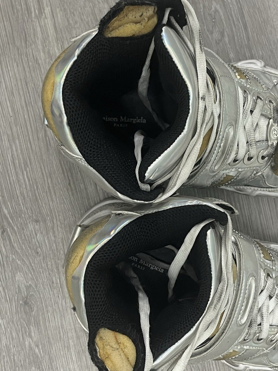 $1590 Maison Margiela Deconstructed High Top Trainers. EU 36