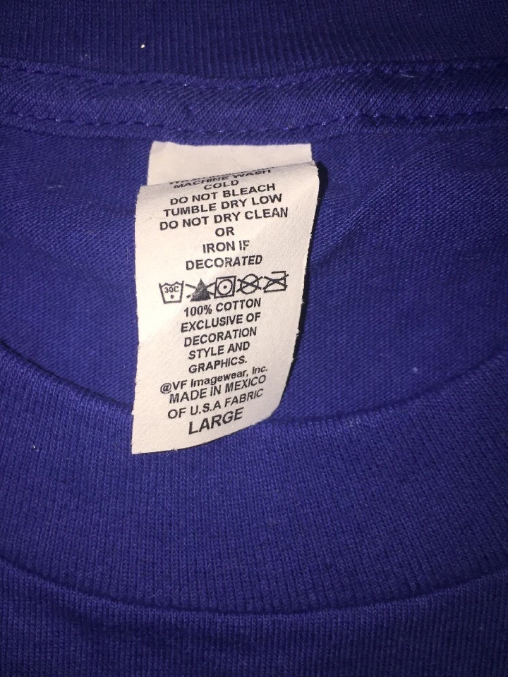 FRUIT of LOOM Conference Champion INDIANAPOLIS COLTS Vintage Mens Shirt Size L - Image 4 of 4