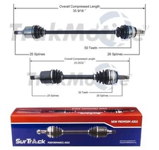 Pair of Front CV Axle Shafts For Honda Civic FWD DX EX LX 01-05 SurTrack Set