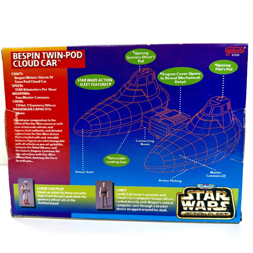 Micro Machines Star Wars Action Fleet Bespin Twin-Pod Cloud Car 1996 Foto 3 de 4