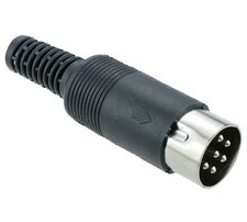 2 x 6-Pin DIN Male Plug Connector