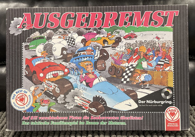 RARE! AUSGEBREMST Racing Game German with English Rules from 1993