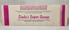 Linda  s Super Gauge Craft Ruler   Knitting Crochet Cross Stitch Tool   Used