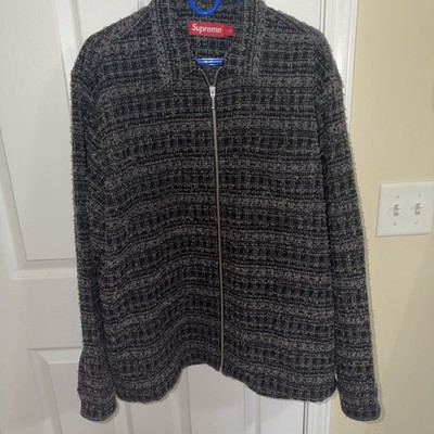Supreme Boucle Zip Up Shirt (SS26 - Black) Large (L) NEW | eBay