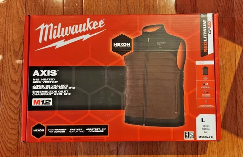 Milwaukee M300N-21 M12 Heated Brown Axis Vest Kit - NEW - product listing photo