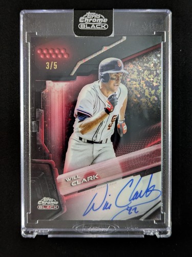 2026 Topps Chrome Black Will Clark Red Mini Diamond Refractor (RAW)