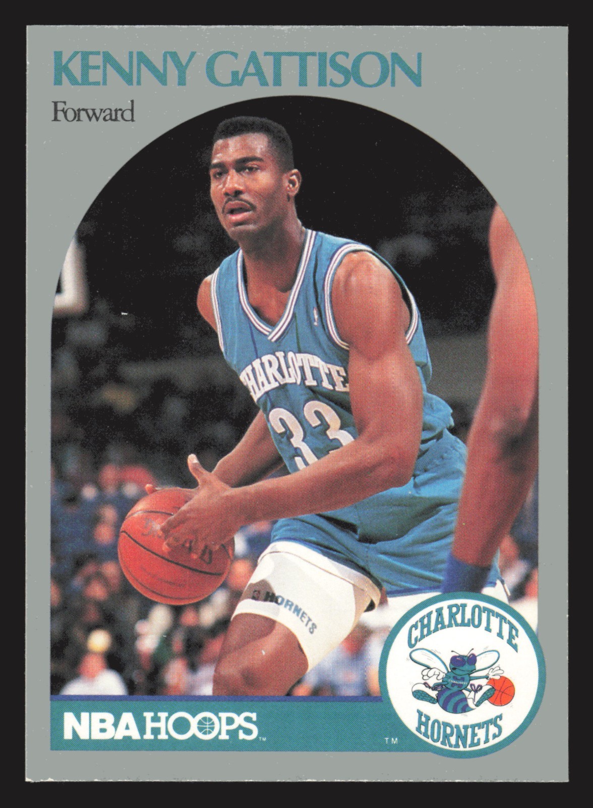 Kenny Gattison Rookie 1990-91 Hoops #53 RC Charlotte Hornets NBA Basketball Card