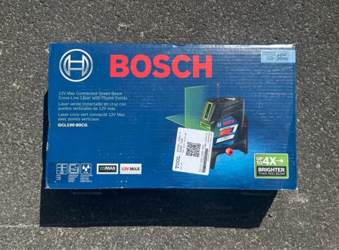 Bosch GCL100-80CG 12V Green Cross-Line Laser Level-image