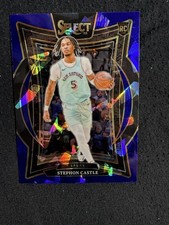 Stephon Castle 2024-25 Select - Concourse #72 Blue Cracked Ice Prizm (RC)