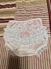 Girl  s Bikinis Panties Pink Vintage Size 3 Acetate Nylon Sheer