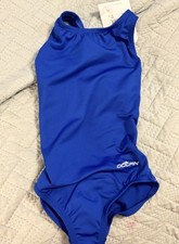 Womens Dolfin One Piece Swimsuit, Size 24 racer back, Blue