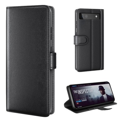 ECHT LEDER Handy Hülle für Google Pixel 6a Lederhülle Klapphülle Case 9H Glas