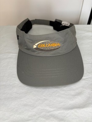 COLUMBIA Sun Visor One Size Mens Gray Adjustable Hook and Loop Terry