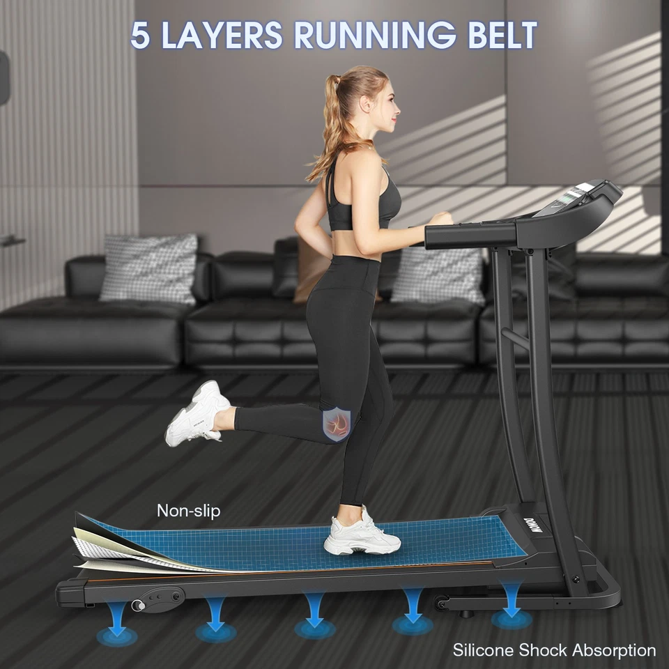 Treadmill with Manual Incline, 3.0HP Foldable Treadmill for Home Small Space - Image 2 of 4