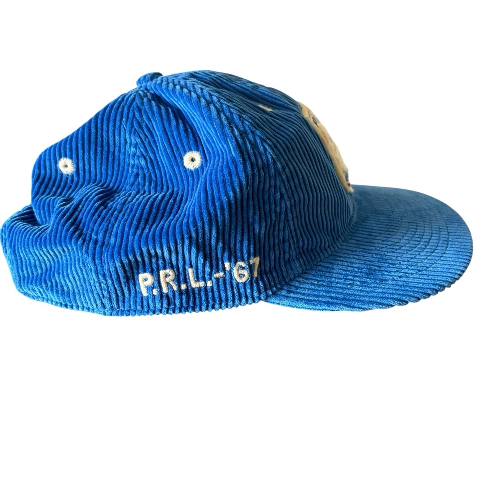 Polo Ralph Lauren Pana Azul Chenilla Baloncesto Tema Gorra de Béisbol OS Foto 4 de 4