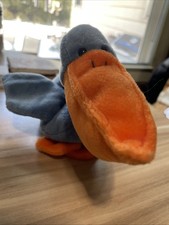 RARE TY BEANIE BABY SCOOP RETIRED 1996 MINT CONDITION WITH TAG ERRORS PVC PELLET