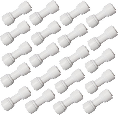 20 pcs 1/4'' OD to 1/4'' OD push fit straight union quick connector for RO water s