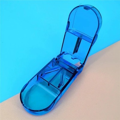 New PILL CUTTER Splitter Half Storage Compartment Box Medicine Tablet Holder USA