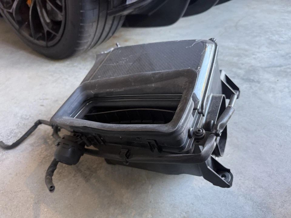 2017 2018 Audi FACTORY GENUINE AIR INTAKE BOXES WITH CARBON LIDS OEM - Image 2 of 4