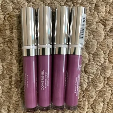Lot Of 4 Cover Girl Melting Pout Vinyl Vow Lipstain #240 "So Lucky" Purple 3.5ml