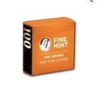 *9 FINE MINT* 100g .999 Fine SILVER Bullion Bar w/ Original Packaging