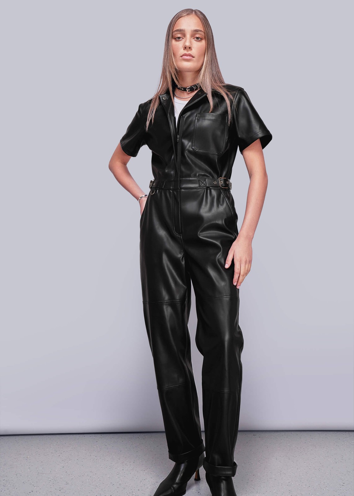 NWT WILDFANG The Essential Denim High Waisted Coverall $188.00 thumbnail 4