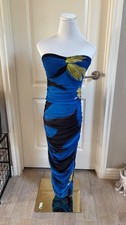 zara long dress blue and green colorway size small/xs