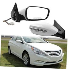 Side Mirror Compatible With 11-14 Hyundai Sonata 7pins Right White