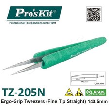 Pro'sKit TZ-205N ESD Safe Fine Tip Straight Tweezer - 140mm Taiwan