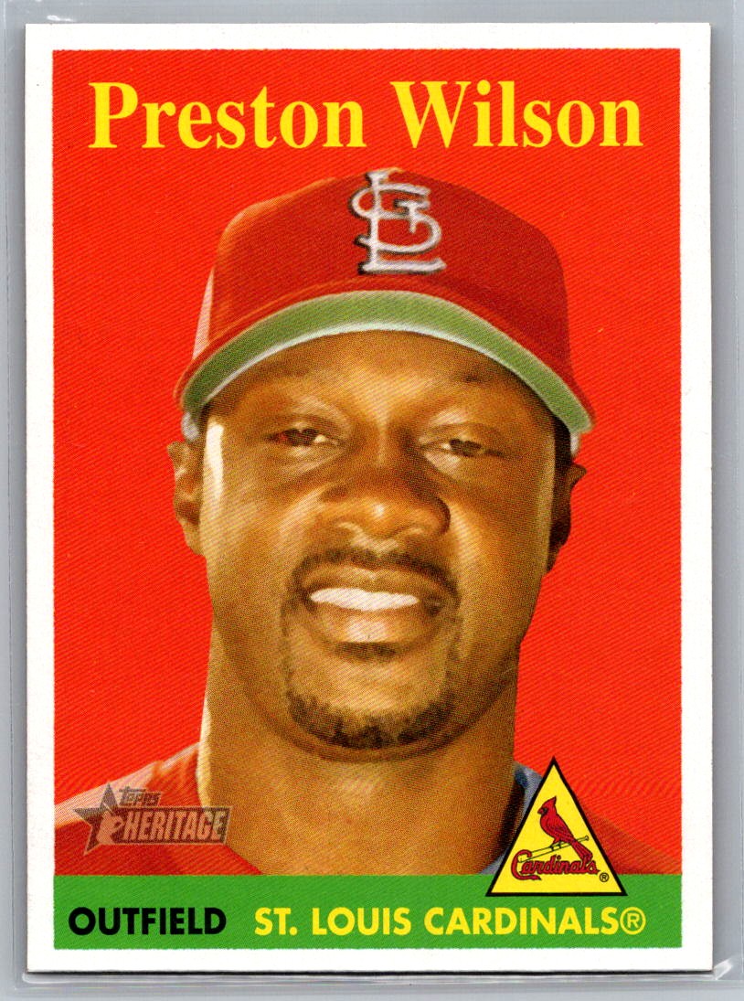 Preston Wilson 2007 Topps Heritage Cardinals #60 White Name BASE Card
