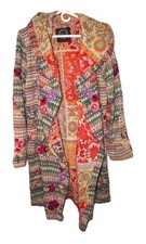 Johnny Was Hooded Cardigan XL Jacket Embroidered Designer Rare NEW with Tags XXL