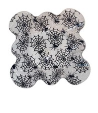 Halloween Decorative Wavy Clear Candy Bowl With Spiderwebs