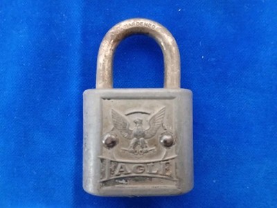 Antique Eagle Lock Co. Padlock No Key Terryville Ct.