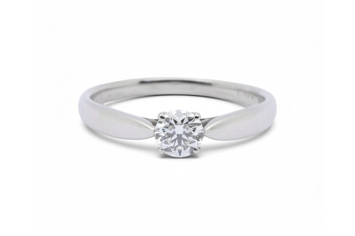 Tiffany & Co. 950 Platin 0,35ctw Diamant Solitär Ring Größe 5,75 (3,00g.) - Bild 1 von 6