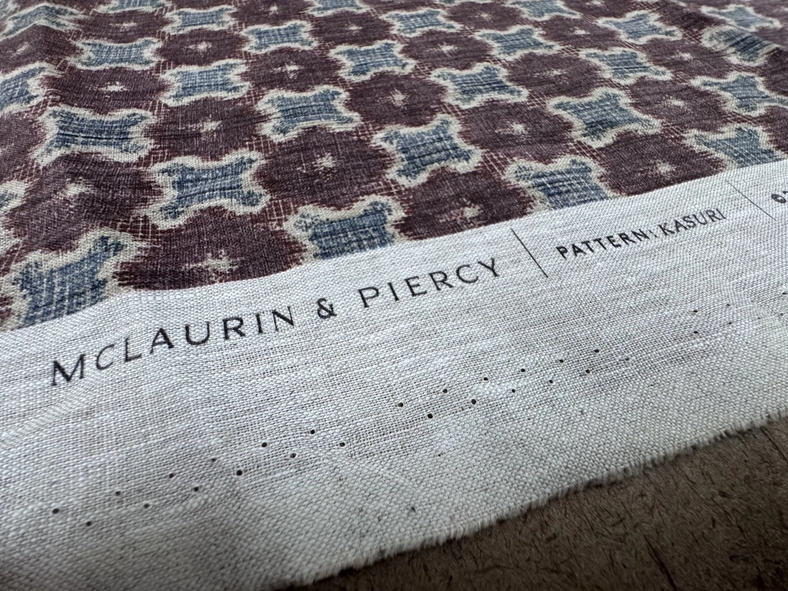 McLaurin & Piercy Kasuri Designer Fabric 3.8 Yards + 69” Allowance Linen 2024 image 6