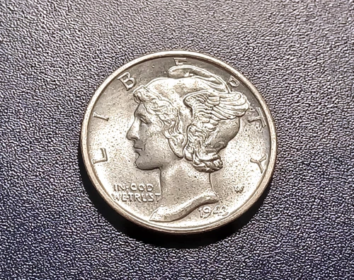 Gem BU 1943-D Mercury Dime