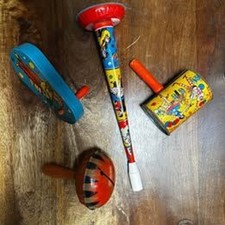Lot of Vintage Tin Noise Makers COLLECTABLES - Made In USA