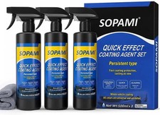 3pcs Car Coating Spray Wax Scratch Repair Polish Waterless Cleaner Kit 3pcs Car Coating Spray Wax Scratch Repair Polish Waterless Cleaner Kit