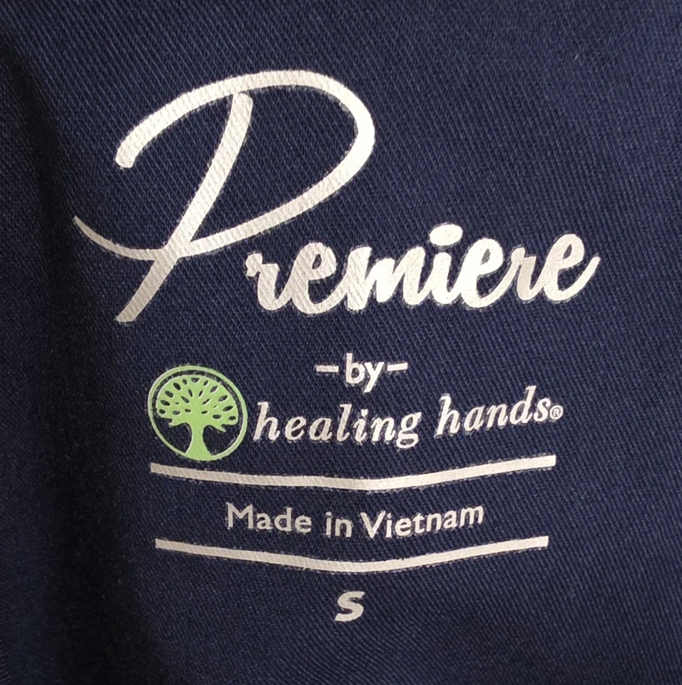 Women's Premier Healing Hands Floral Small Scrub Top V Neck - Image 2 of 3