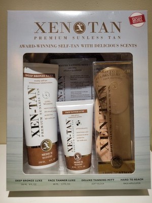 Xen Tan Premium Sunless Tan Self Tanning Deep Bronze Luxe Kit 
