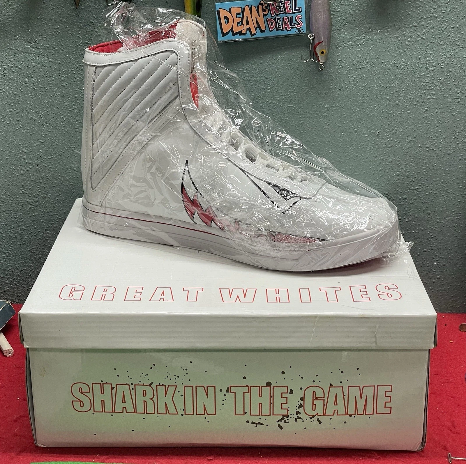 Fish Kicks Great Whites Sneakers 1000/1000 Size 12 Limited